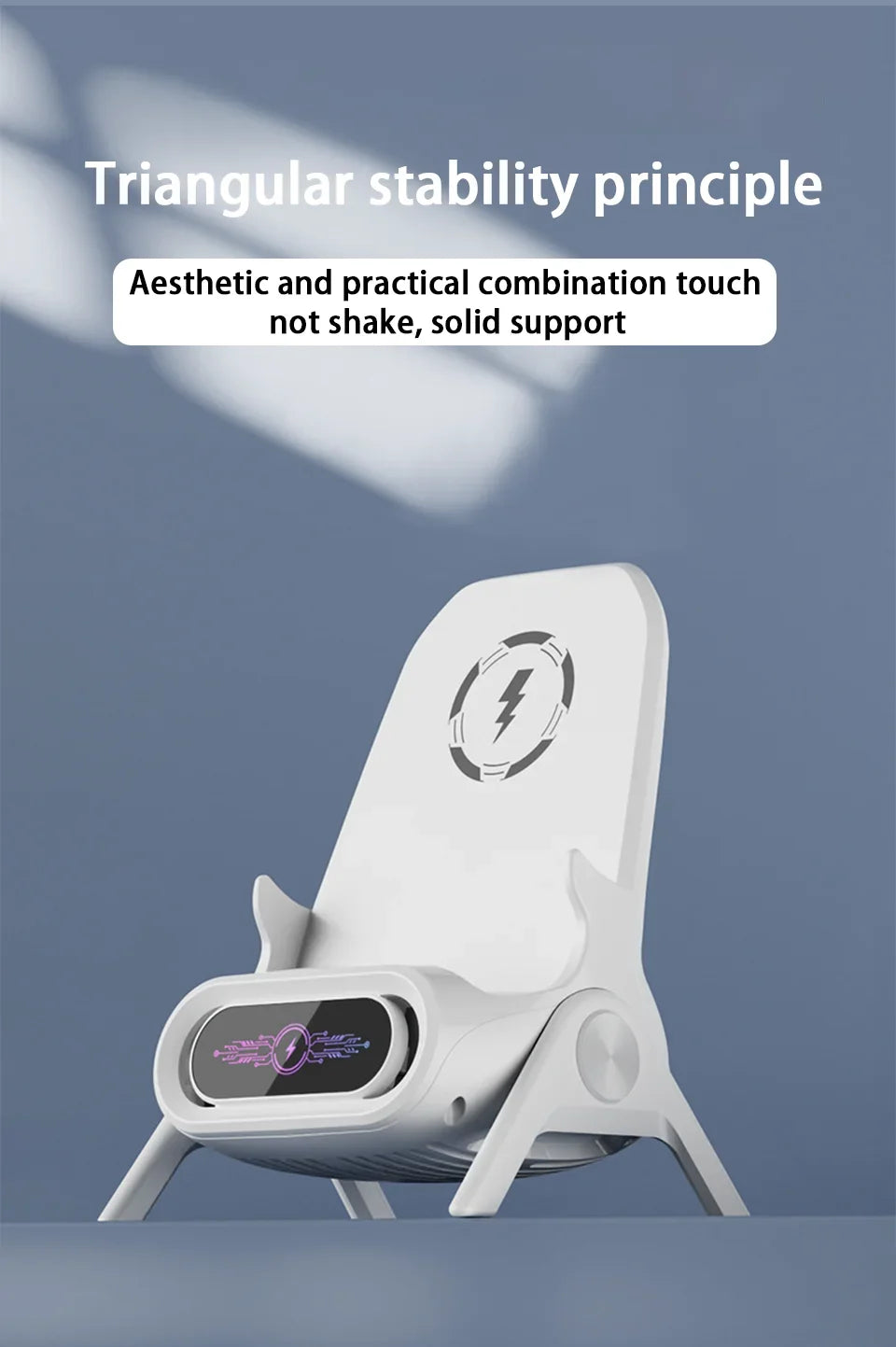 2025 Wireless Magnetic Fast Charger – 3D Cute Stool Design Desktop Stand & Phone Prop