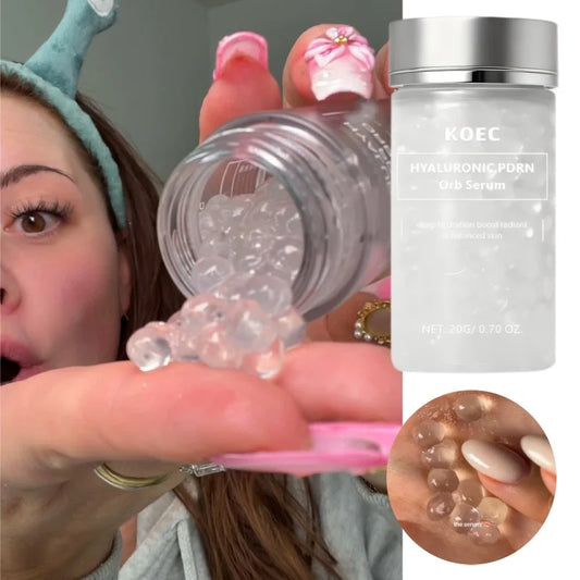 Hyaluronic Acid & Salmon DNA PDRN Beads Serum for Face – Hydrating, Firming, Anti-Aging, Brightening Korean Skincare Essence