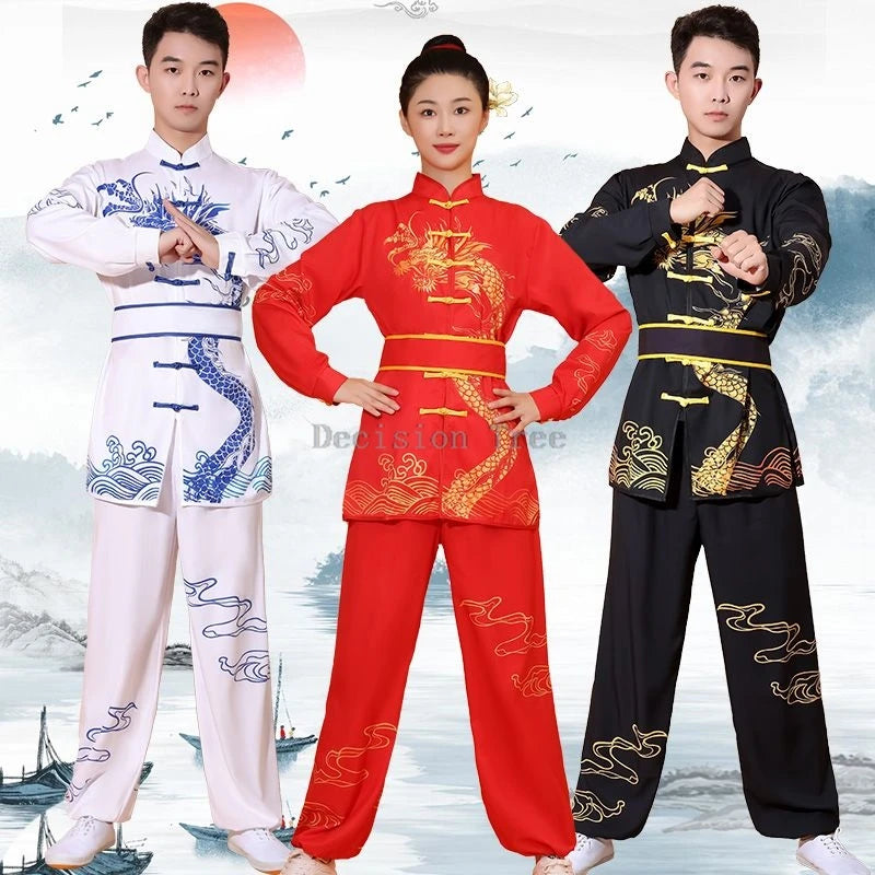 2025 festival performance martial arts clothes dragon and lion dance drum training costume new classic kungfu exercise tracksuit