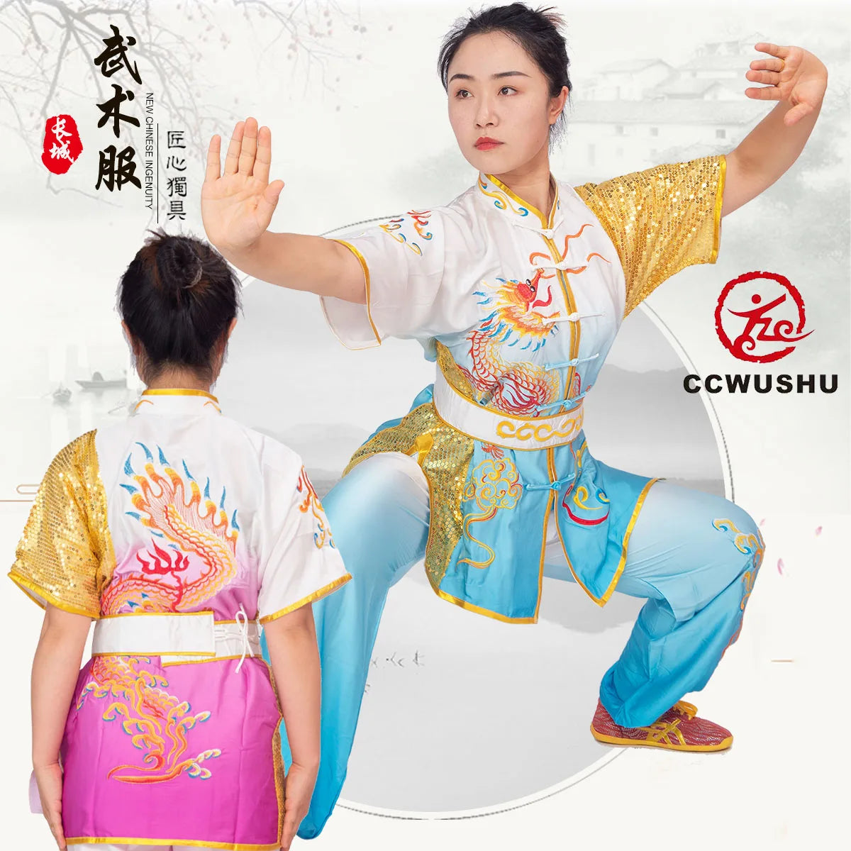 Traditional Chinese Martial Arts Uniform: Wushu Uniform Changquan Nanquan Clothes for Sports and Cultural Activities