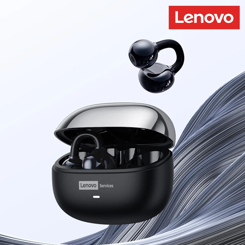 Lenovo LE302 Wireless Bluetooth 6.0 Clip-On Earbuds with HiFi Stereo Sound and Long Battery Life