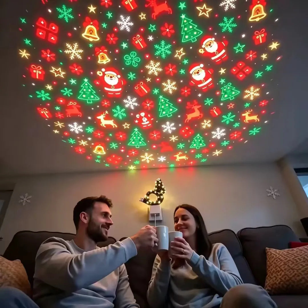 DIY USB-Powered Christmas LED Projection Lamp Kit with Festive Lampshade and Decorative Accessories for Indoor Holiday Displays