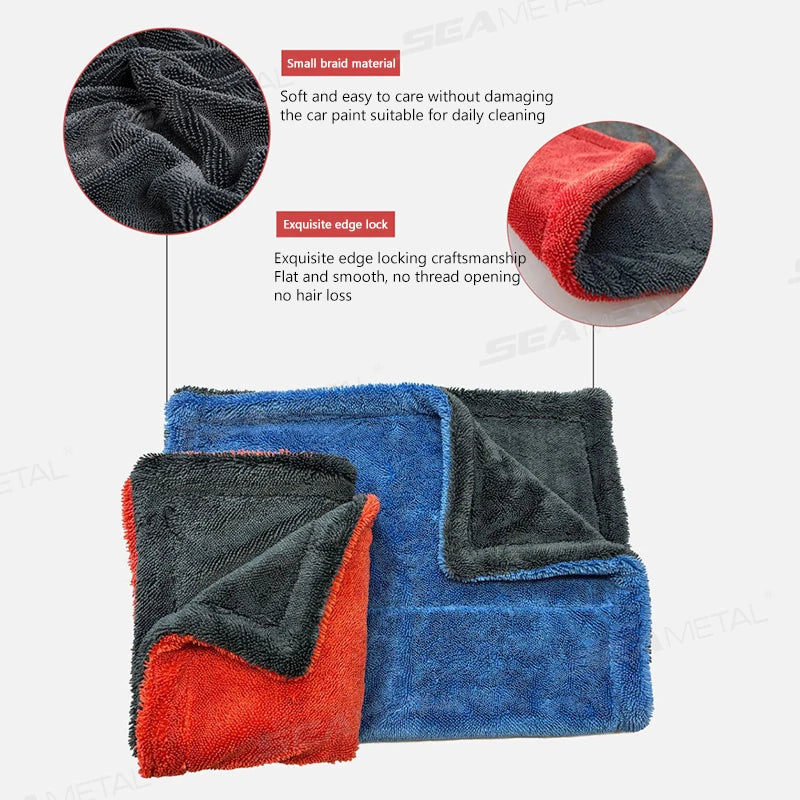 Heavy-Duty Microfiber Car Drying Towel 1200 GSM