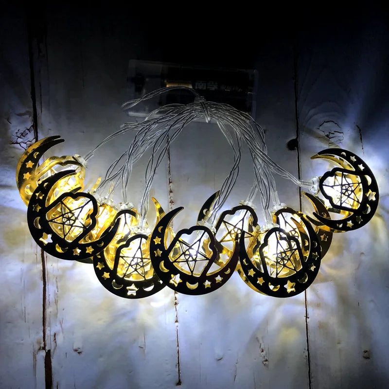 Ramadan & Eid LED Lantern String Lights – Decorative Hanging Lights for Home, Party & Festival Decor