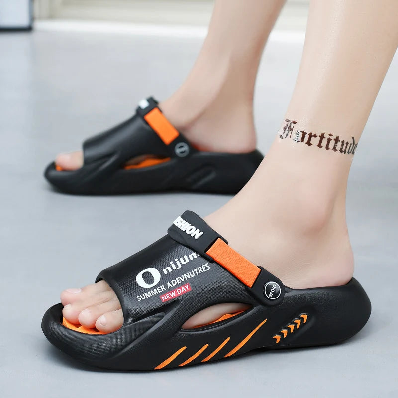 Men's EVA Platform Slides — Soft-Sole Sandals for Indoor & Outdoor Wear