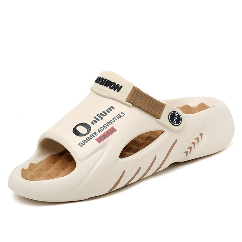 Men's EVA Platform Slides — Soft-Sole Sandals for Indoor & Outdoor Wear