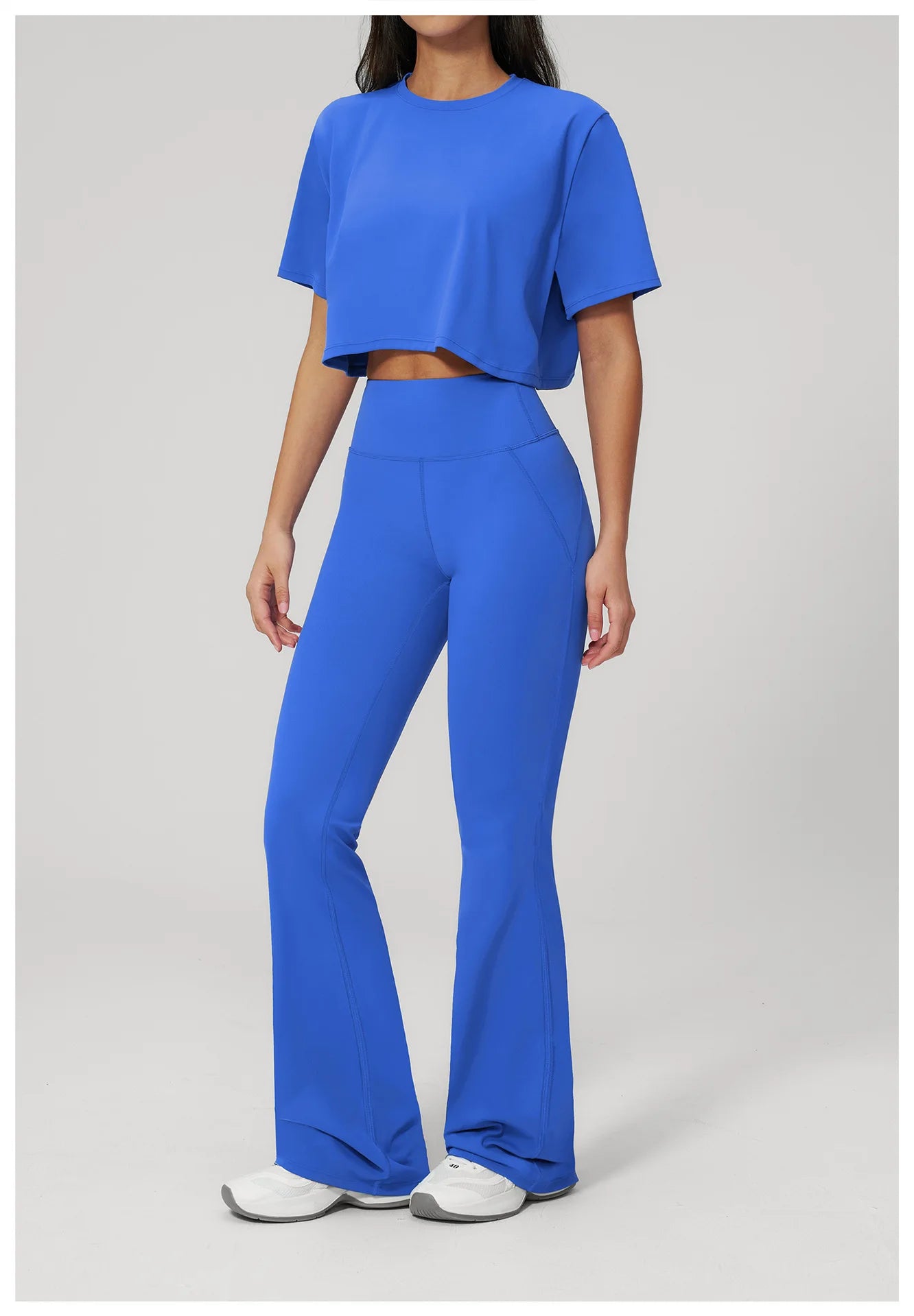 Women's 2-Piece Seamless Yoga Set – Leggings & Crop Top