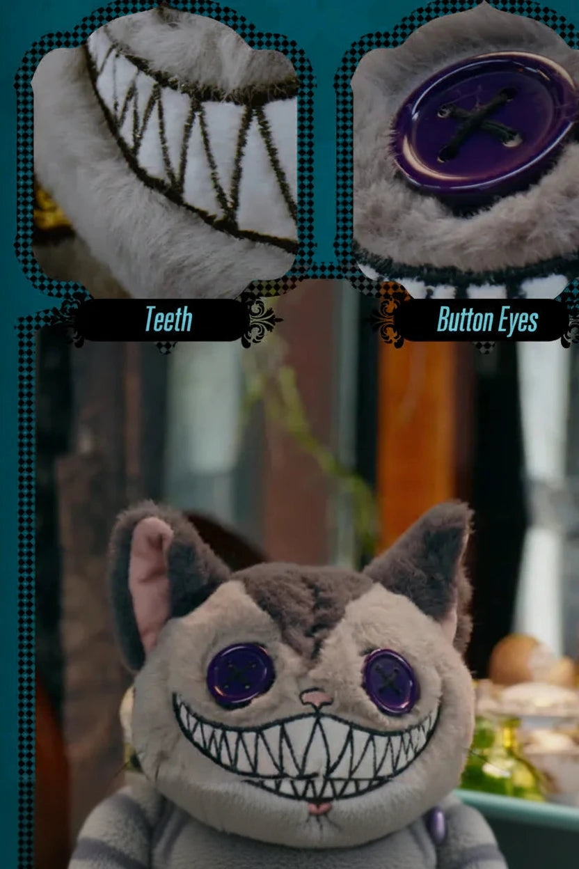 Official Cheshire Cat Plush Doll Funny Kawaii Cartoon Cat Pendant Collectible Stuffed Animal Birthday Gift