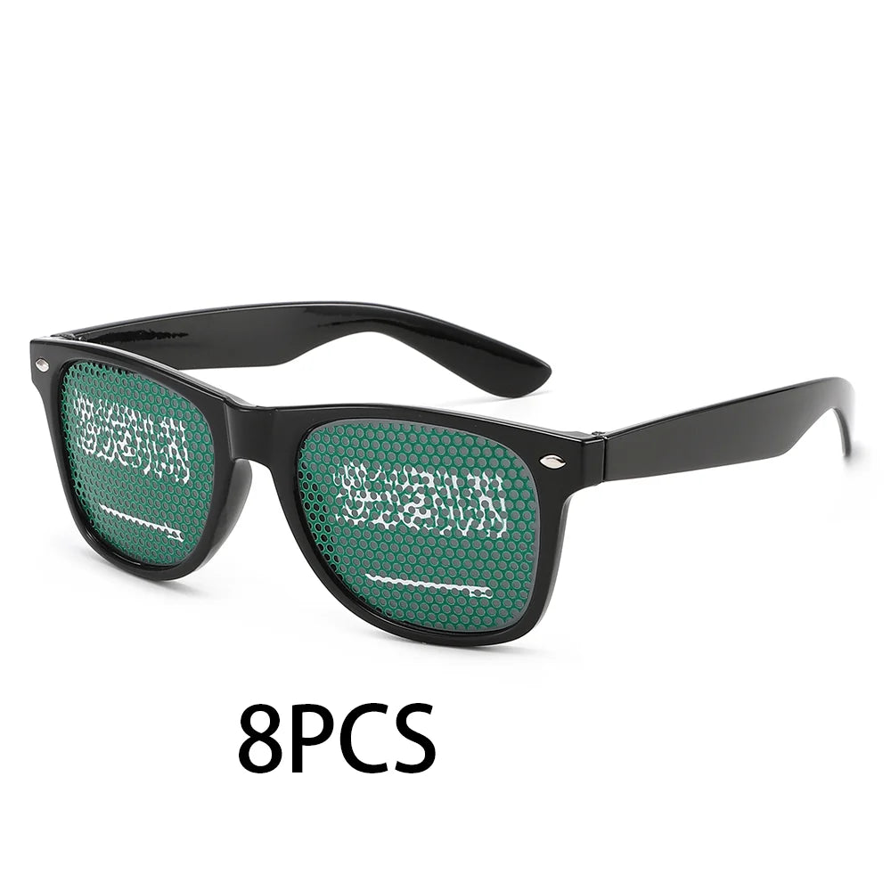 8PCS HD Vision Flag Sunglasses – Football Fan Sports Party Eyewear