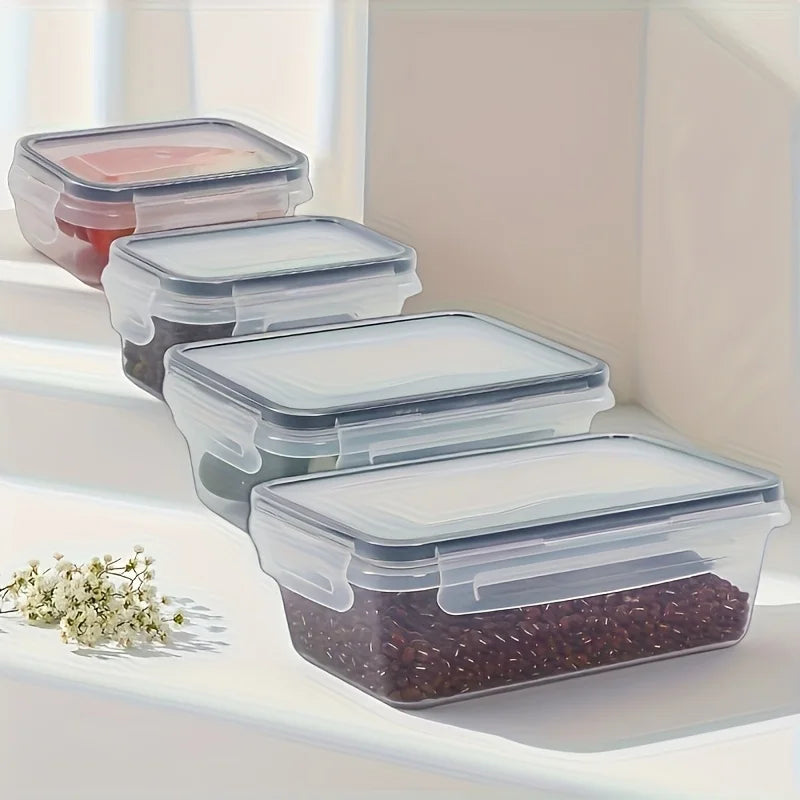 Clear Kitchen Food Storage Container Set – Microwave-Safe, Multi-Purpose Plastic Lunch Boxes with Lids + 24 Chalkboard Labels