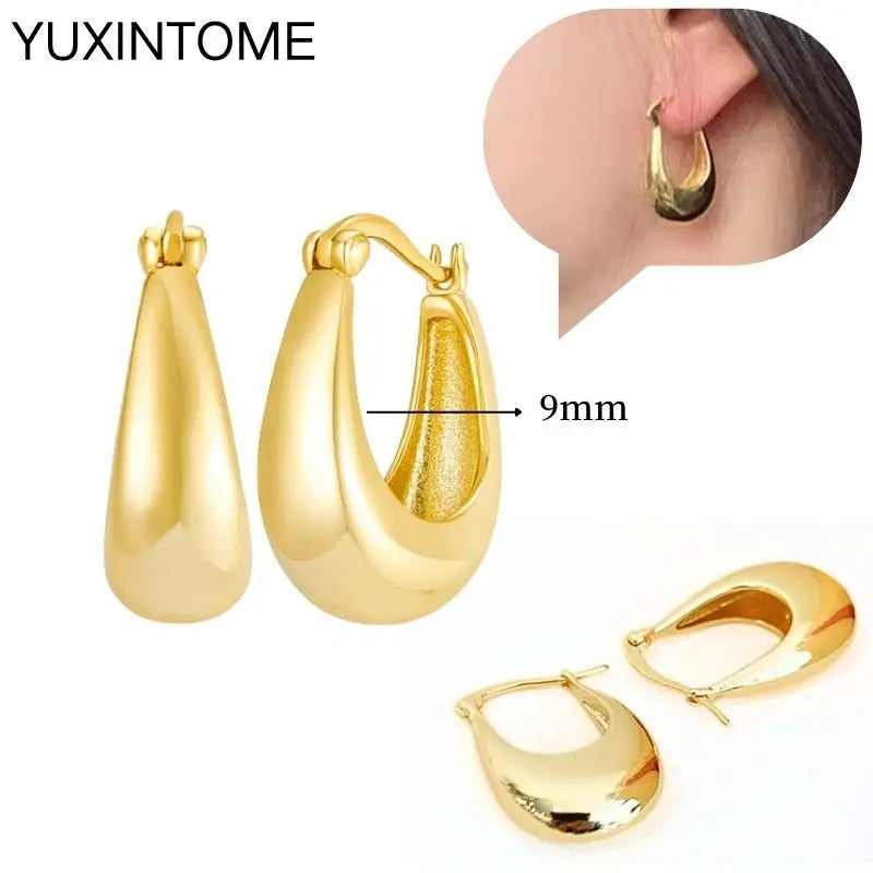 925 Sterling Silver Multi-Turn Hoop Earrings with White Zircon, Fashion Punk Jewelry for Women