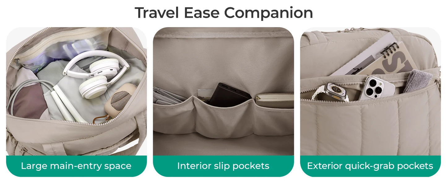 Women’s Travel Duffle Bag with Wet Pocket – Lightweight Water-Resistant Weekender & Gym Carry-On Bag