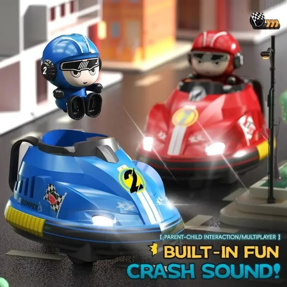 RC Battle Bumper Car Set with Music – 2-Pack Remote Control Bumper Cars with Lights