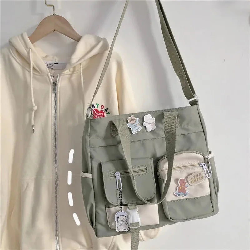 Waterproof Nylon Women's Shoulder Bag – Casual Crossbody Messenger Tote