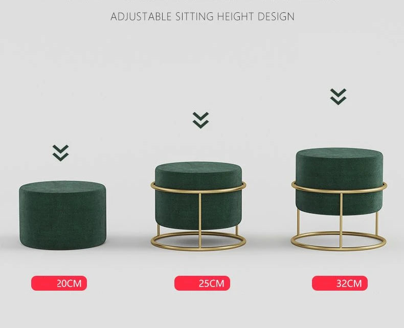 Round Stools Portable Pliant Aesthetic Morden Stools Multifunction Affordable Luxury Taburete Pegable Portatil Home Furniture