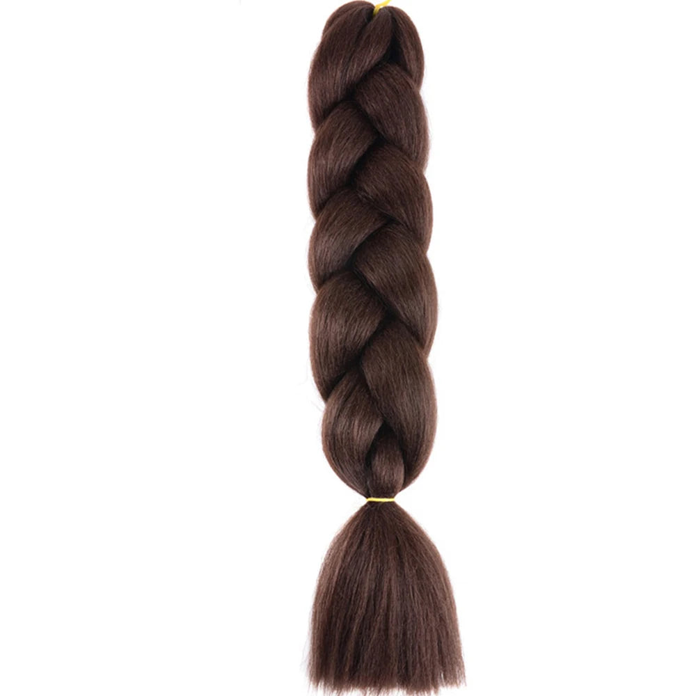 GlowStrands 24” Jumbo Braids for Kids & Adults – Ombre Kanekalon Hair Extensions, Easy Styling & Natural Feel