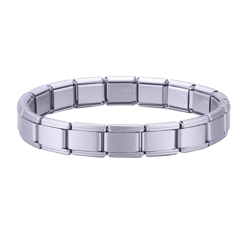 Creative Christmas Bracelet – High-Quality Stainless Steel 9mm Wide Elastic Charm Bracelet for Women, Perfect Birthday or Holiday Gift