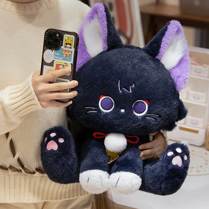 Adorable 42CM Genshin-Inspired Cat Plush – Kazuha, Scaramouche & Xiao | Soft Anime Pillow Toy for Fans & Gift Giving