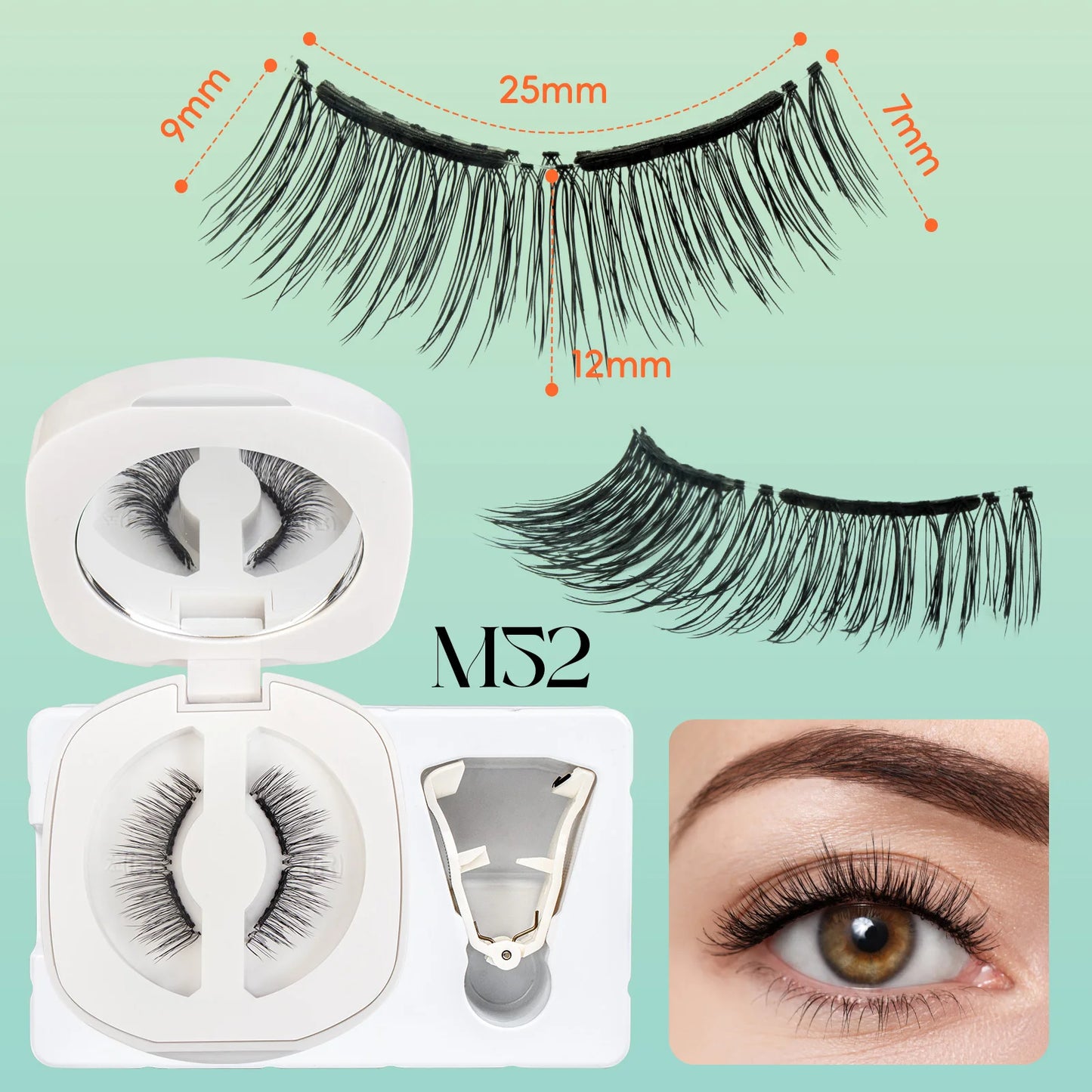 Soft Magnetic Eyelashes – No Glue Needed | Reusable | Natural 3D Look | Easy to Apply