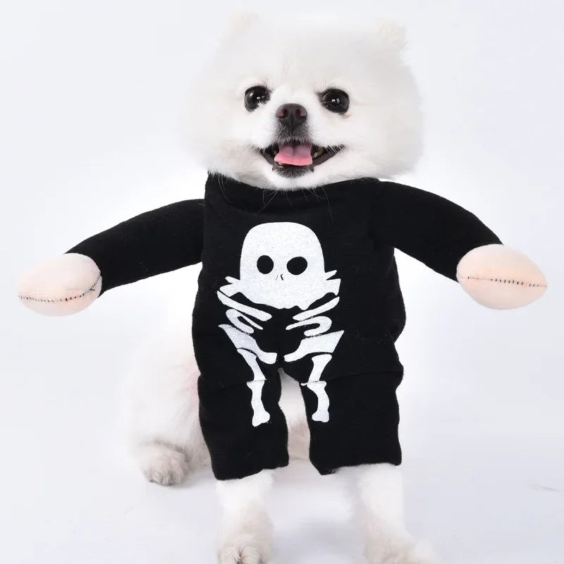 Halloween Stuffed-Body Pet Costume with Wig Hat