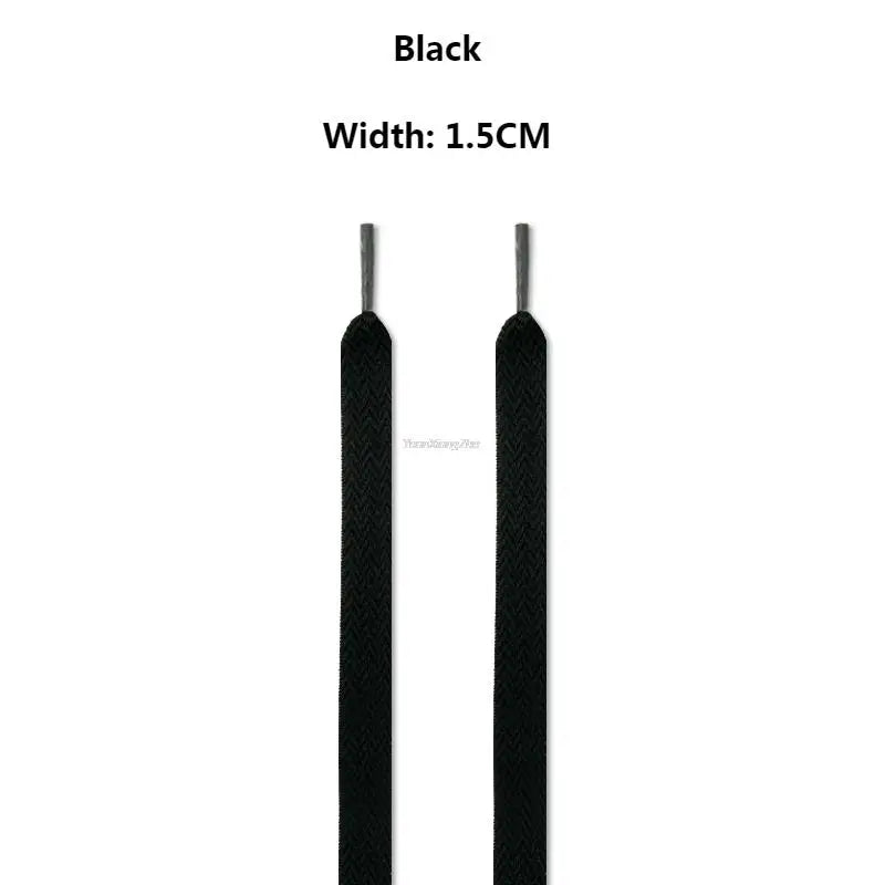 Flat Wavy Shoelaces for Sneakers – Trendy Wide Replacement Shoe Laces for Casual, Sport & Streetwear Shoes (1.5cm / 2cm / 3cm Widths)