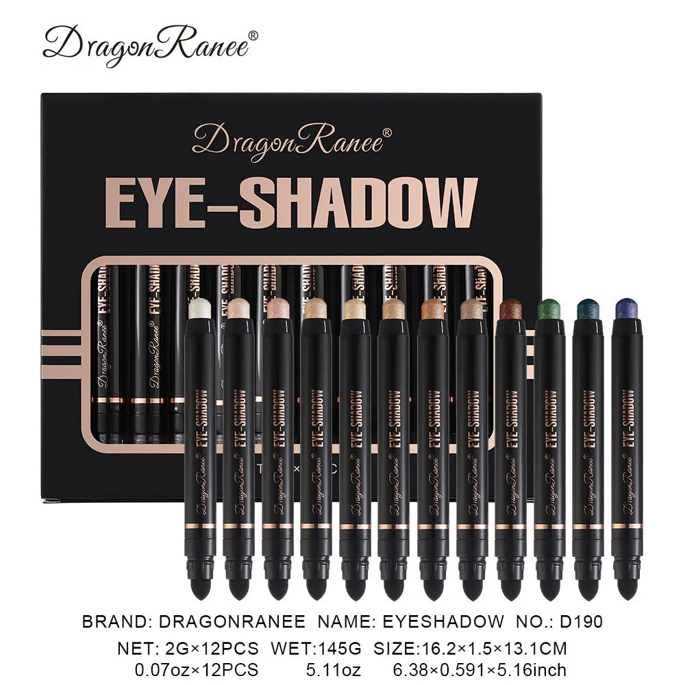 12-Piece Eyeshadow Pen Set – Pearlescent Shimmer, Silky Smooth, Smudge-Resistant, Long-Lasting Eye Makeup Kit