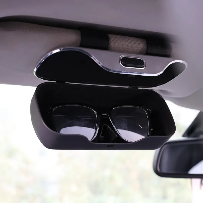 Portable Car Sunglasses Holder – Glasses Case for Sun Visor, Driving Accessories