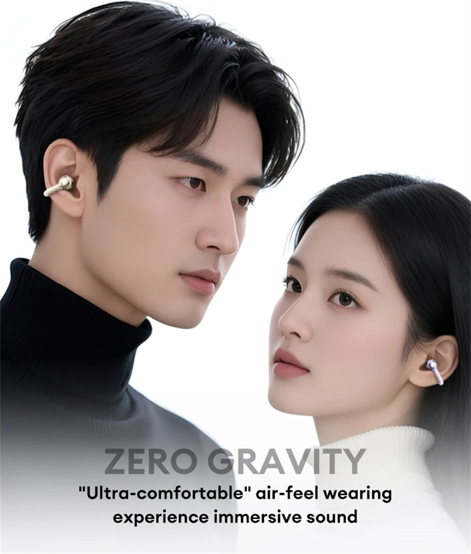 Lenovo LE302 Wireless Bluetooth 6.0 Clip-On Earbuds with HiFi Stereo Sound and Long Battery Life