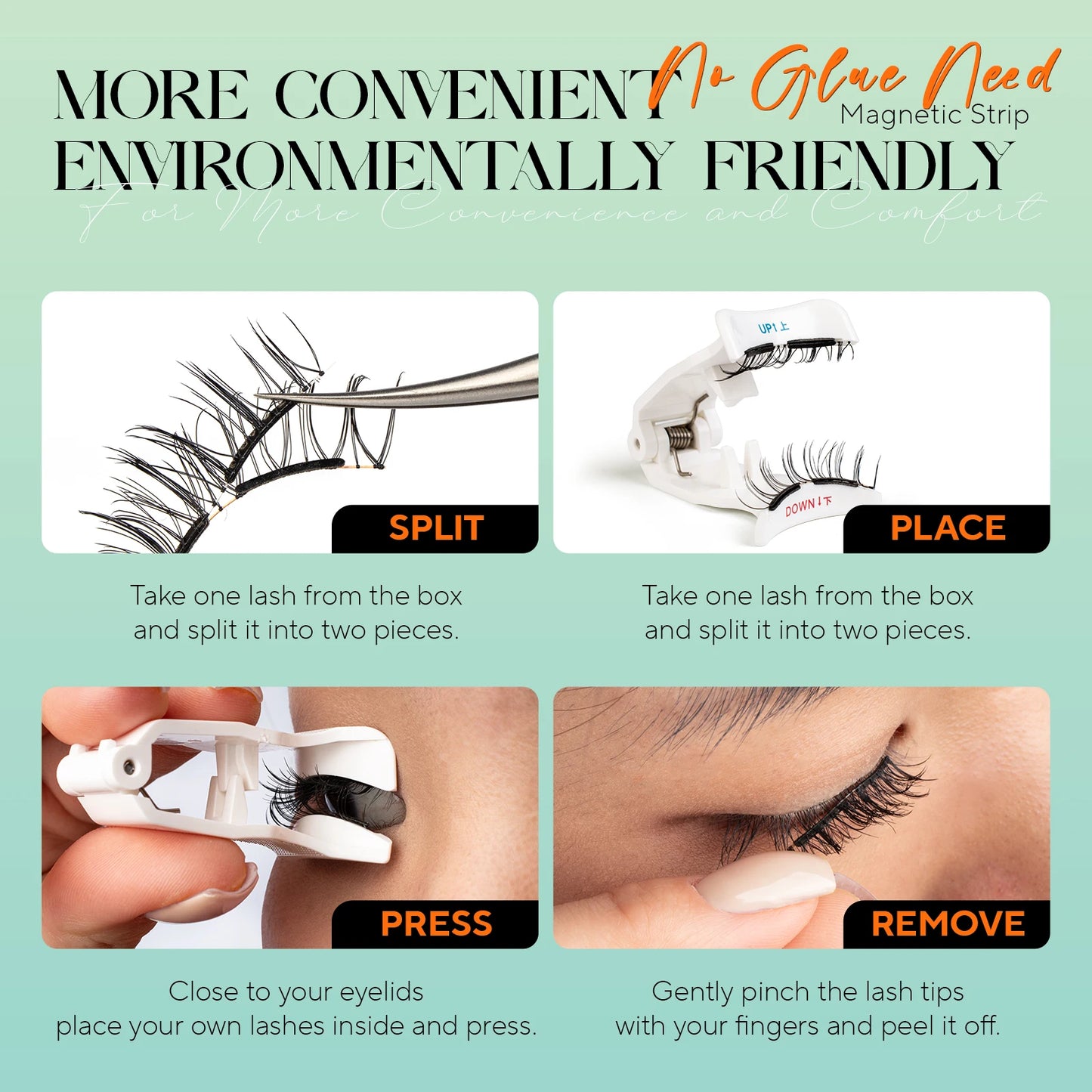 Soft Magnetic Eyelashes – No Glue Needed | Reusable | Natural 3D Look | Easy to Apply
