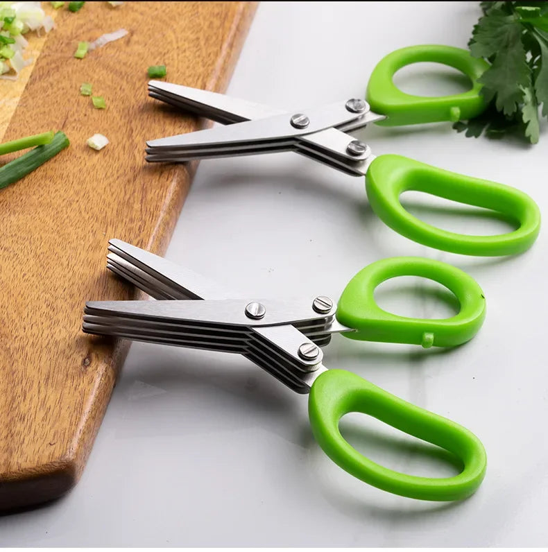 Premium Stainless Steel Kitchen Shears with Multi-Layer Blades for Fast Food Preparation