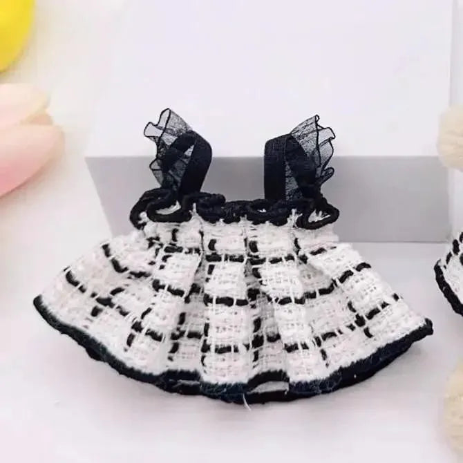 17cm Labubu Doll Clothes Outfit – Accessories for Kpop EXO Labubu Idol V1/V2, Skirt & Sweater Clothing Gift"