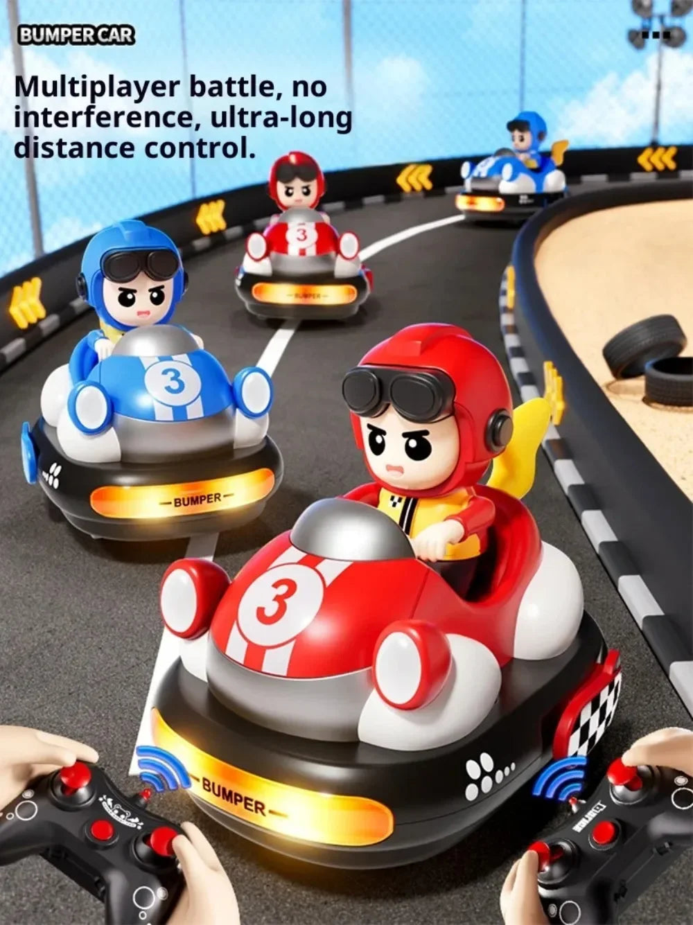 Remote Control Bumper Kart Set – 2-Player RC Drift Racing Cars