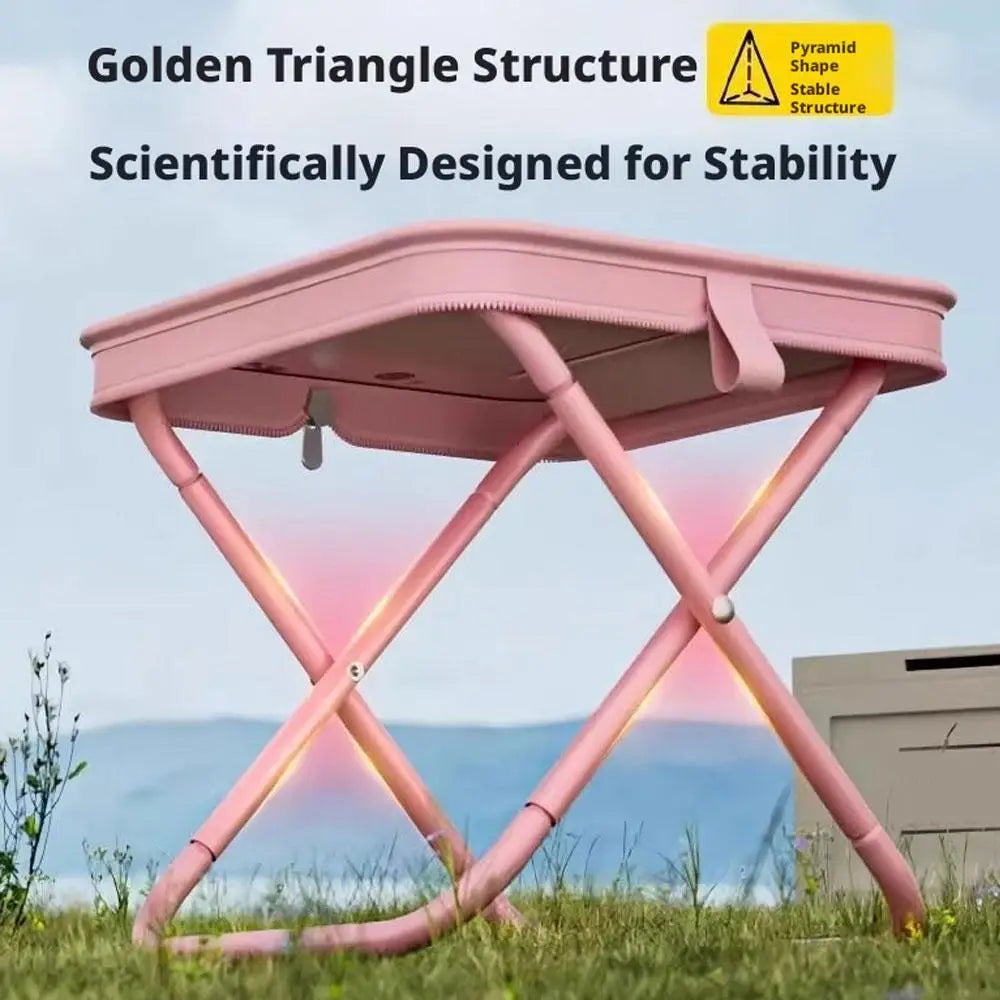 Portable Folding Camping Stool with Shoulder Bag – Lightweight Outdoor Seat for Hiking, Fishing & Picnic
