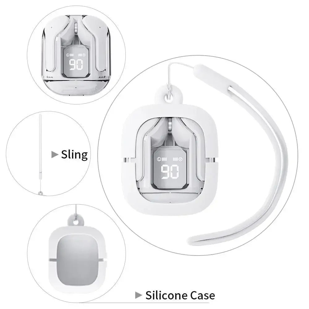 T2 TWS Gaming Earbuds Bluetooth 5.3 – HD HiFi Stereo, Noise Reduction, Wireless Earphones with Protective Case & Lanyard
