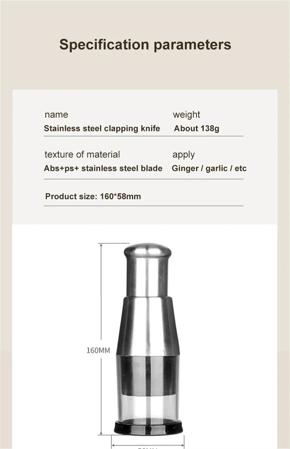 Manual Garlic Press & Onion Chopper – Hand Press Garlic Crusher, Fruit & Vegetable Mini Chopper, Kitchen Prep Tool