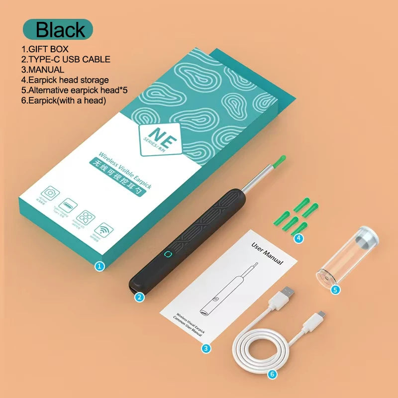 1080P HD Visual Ear Cleaner with Camera – Smart Otoscope Wax Removal Tool