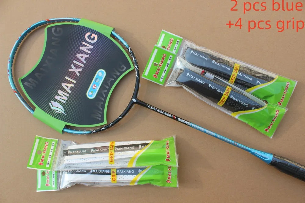2PCS MAI XIANG-N11 Professional Badminton Rackets – 30 LBS Nano Carbon, High-End Offensive Racquets for Advanced Players