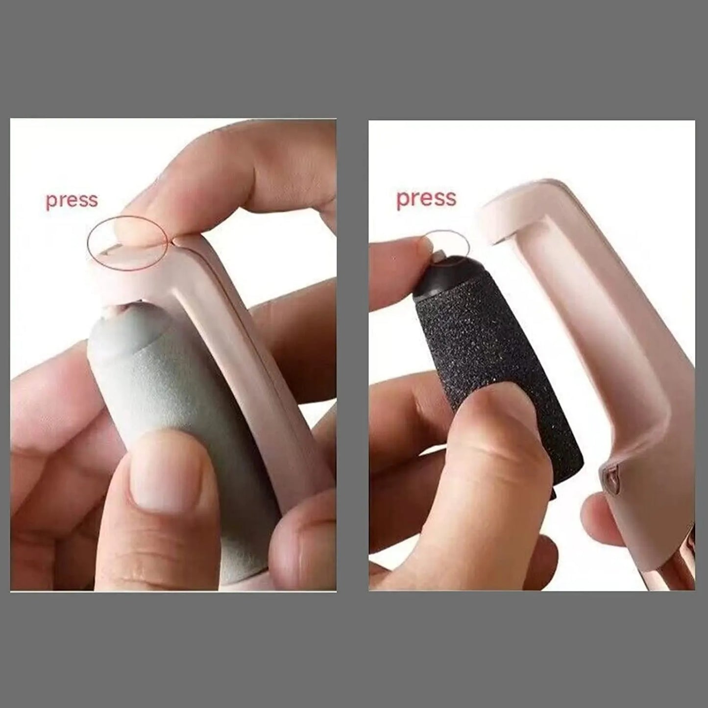 Electric Foot Grinder – Pink Electronic Callus Remover & Skin Smoother, Heel & Foot Care Tool