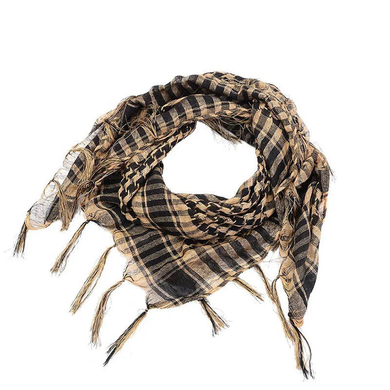 Summer Breathable Man Women Tactical Arab Scarf Fashion Outdoor Lightweight Hijab Scarf Spring Army Plaid Head Scarf Keep Warm