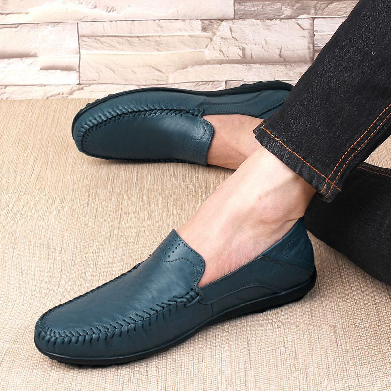 Men’s Genuine Leather Loafers – Italian-Style Breathable Slip-On Dress Shoes | Casual & Formal Fit, Plus Sizes