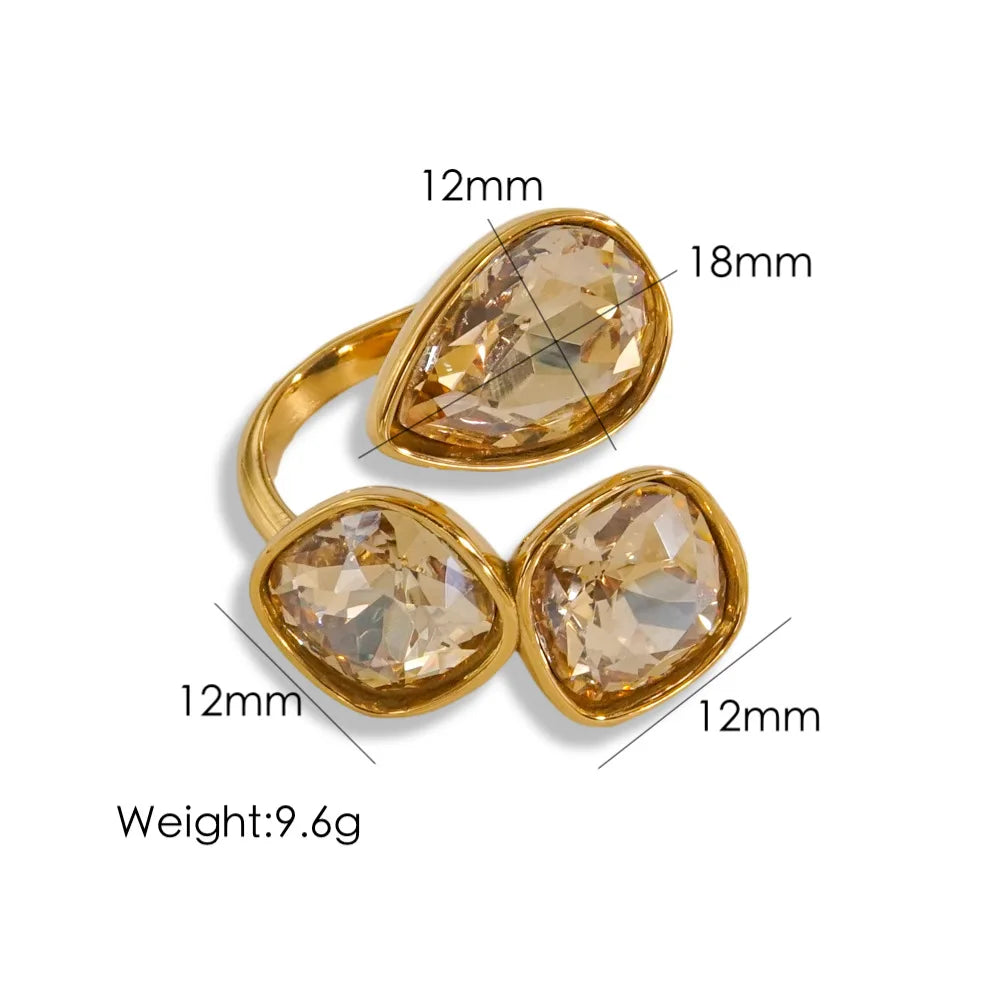 14K Gold-Plated Adjustable Ring