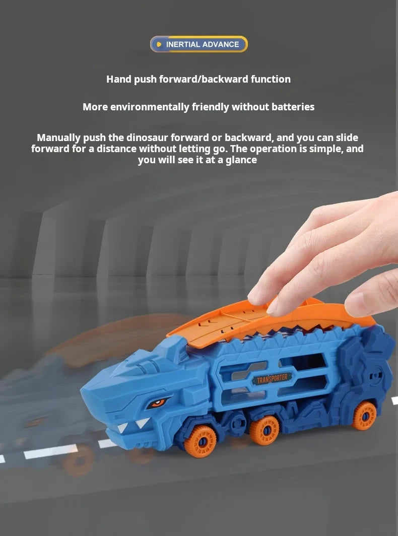 Transforming Vehicle Toy with Foldable Race Track