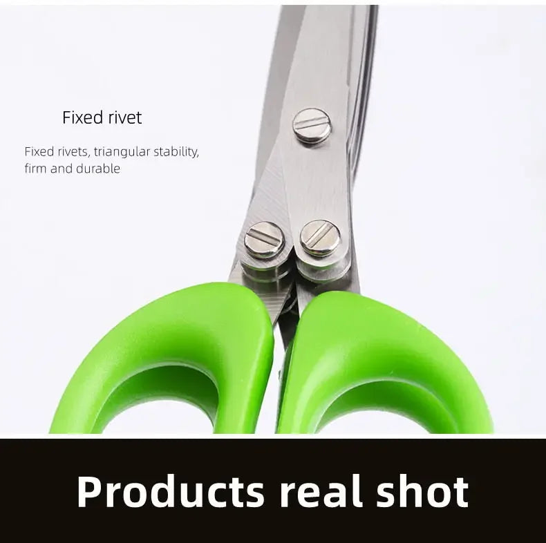 Premium Stainless Steel Kitchen Shears with Multi-Layer Blades for Fast Food Preparation