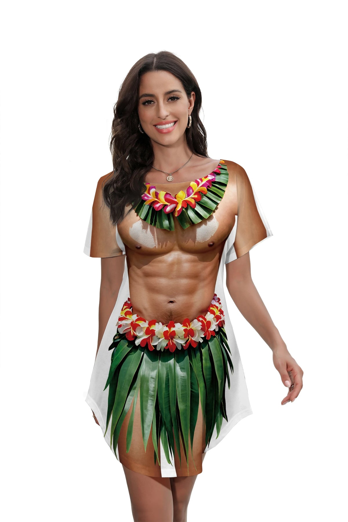 Tropical Hawaiian Cover-Up Dress for Women