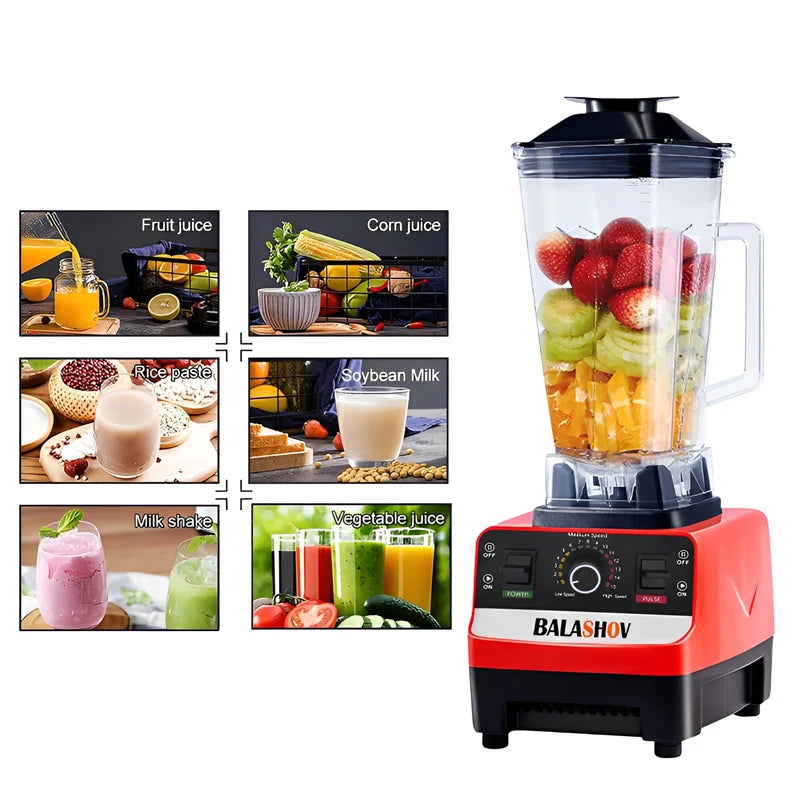 2000W Heavy Duty Commercial Blender – High Power Kitchen Blender & Food Processor for Smoothies, Ice Crushing, Juicing, BPA-Free