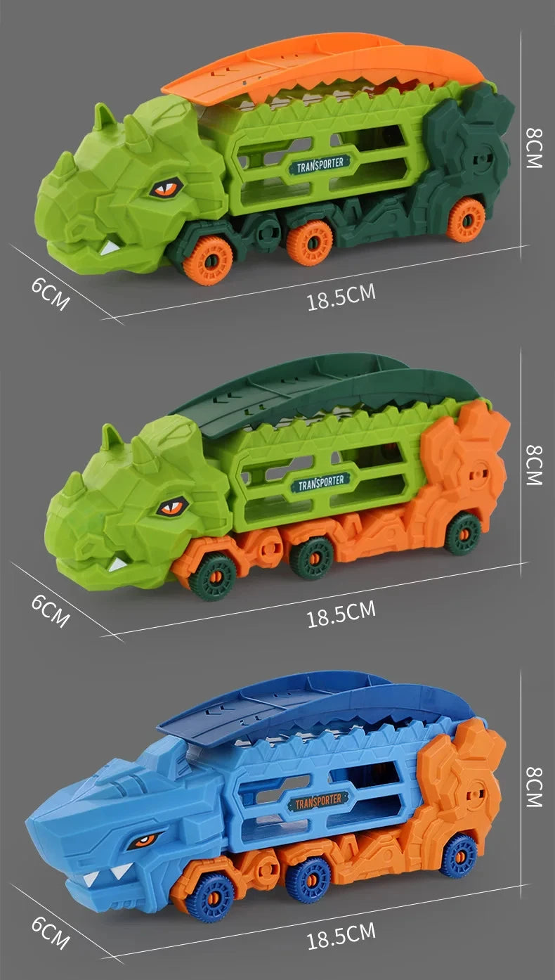 Transforming Vehicle Toy with Foldable Race Track