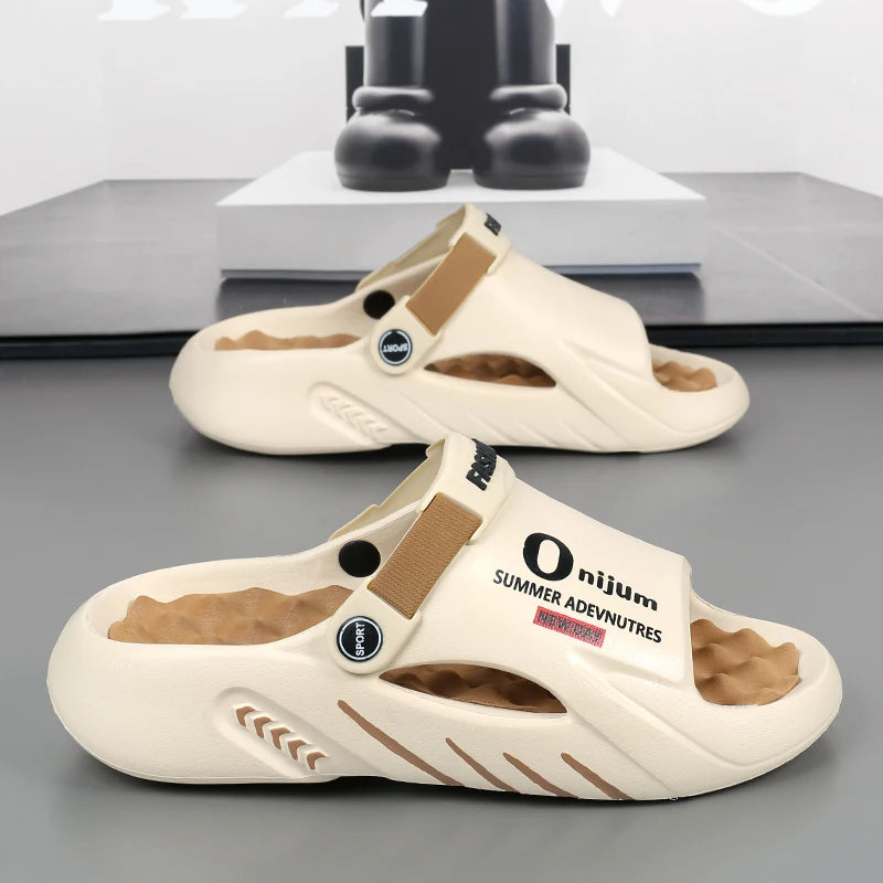 Men's EVA Platform Slides — Soft-Sole Sandals for Indoor & Outdoor Wear