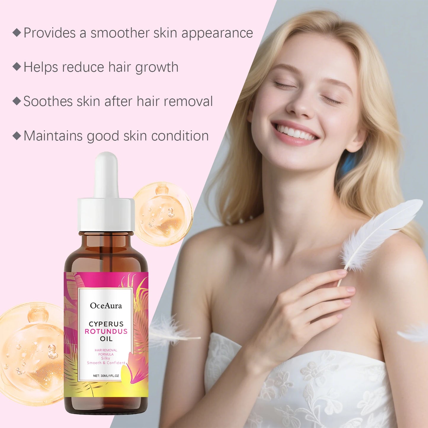 Cyperus Oil Natural Hair Inhibitor & Post-Shave Body Oil