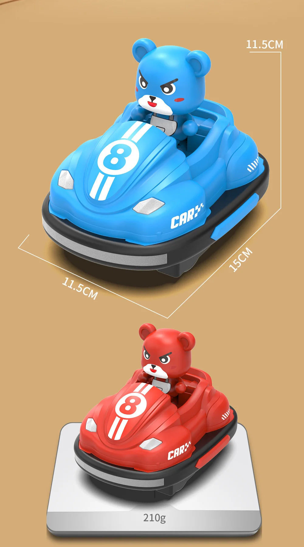 Bumper Battle RC Car with LED – 2.4G Remote Control Racing Car with Music