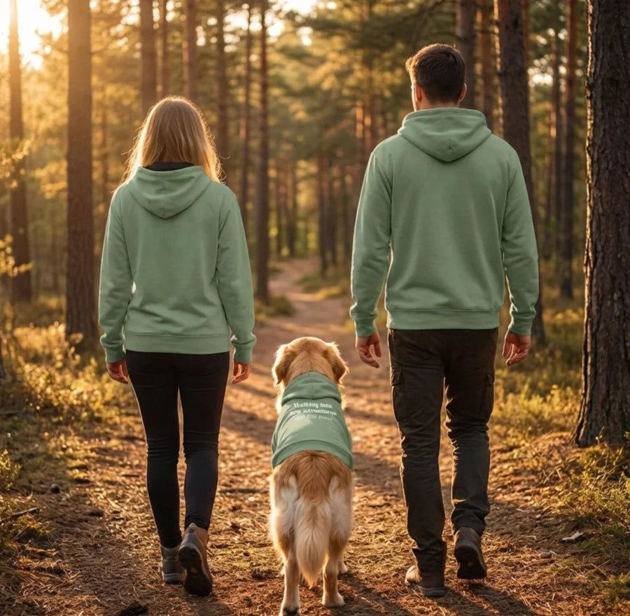 Pet and Owner Matching Hoodie Set — Custom Embroidered Dog Mom Sweatshirt